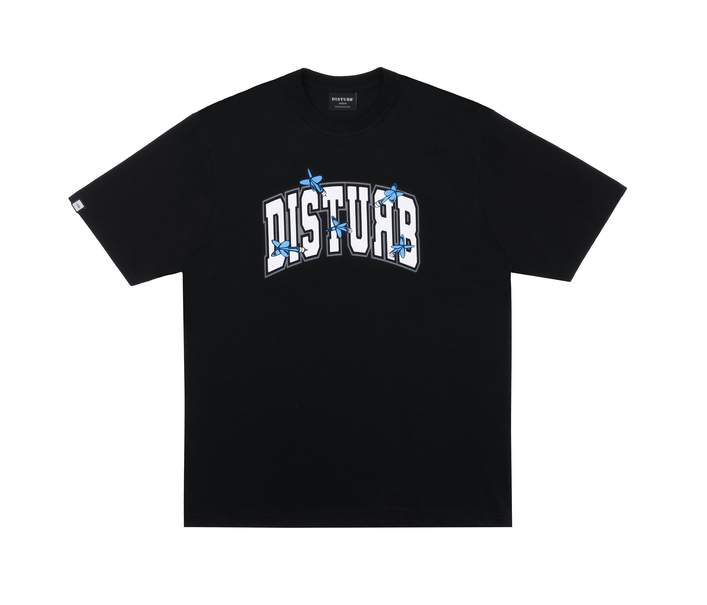 DISTURB - Camiseta College In Black